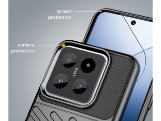 Xiaomi 14 SpaceCase Stripes Anti-Impact Hülle schwarz