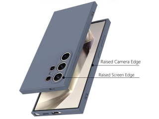 Samsung Galaxy S24 Ultra Liquid Silikon Case Hülle distant blue