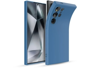 Samsung Galaxy S24 Ultra Liquid Silikon Case Hülle blau