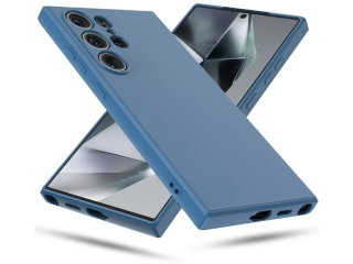 Samsung Galaxy S24 Ultra Liquid Silikon Case Hülle blau