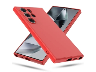 Samsung Galaxy S24 Ultra Liquid Silikon Case Hülle rot