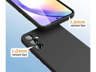 Samsung Galaxy A54 5G Liquid Silikon Case Hülle schwarz