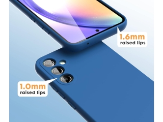 Samsung Galaxy A54 5G Liquid Silikon Case Hülle blau