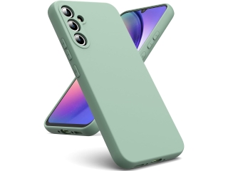 Samsung Galaxy A54 5G Liquid Silikon Case Hülle matcha green