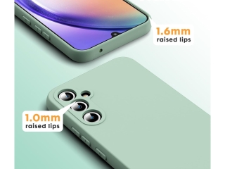 Samsung Galaxy A54 5G Liquid Silikon Case Hülle matcha green