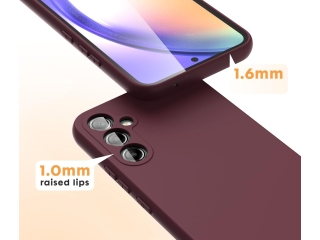Samsung Galaxy A54 5G Liquid Silikon Case Hülle bordeaux