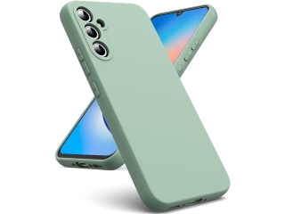 Samsung Galaxy A34 5G Liquid Silikon Case Hülle matcha green