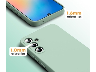 Samsung Galaxy A34 5G Liquid Silikon Case Hülle matcha green