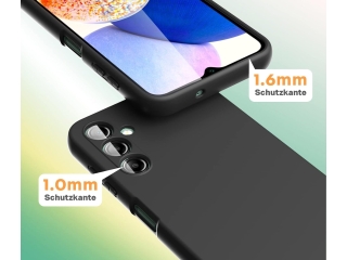 Samsung Galaxy A14 5G Liquid Silikon Case Hülle schwarz