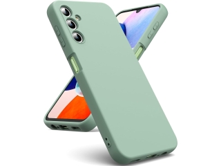 Samsung Galaxy A14 5G Liquid Silikon Case Hülle matcha green