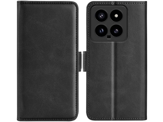 Xiaomi 14 Leder Hülle Karten Ledertasche schwarz