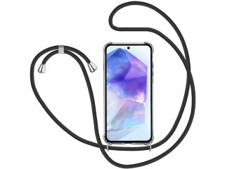 Samsung Galaxy A55 5G Handykette Necklace Hülle Gummi transparent