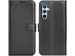 Samsung Galaxy A55 5G Lederhülle Portemonnaie Karten Etui schwarz