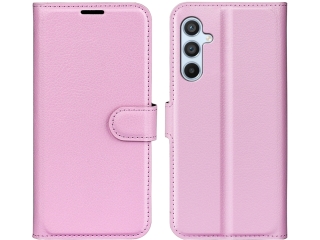 Samsung Galaxy A55 5G Lederhülle Portemonnaie Karten Etui rosa
