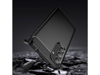 Samsung Galaxy A55 5G Carbon Gummi Hülle TPU Case schwarz