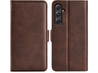 Samsung Galaxy A55 5G Leder Hülle Karten Ledertasche mokka