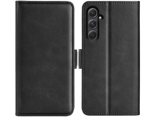 Samsung Galaxy A55 5G Leder Hülle Karten Ledertasche schwarz