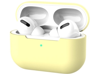 Apple Airpods Pro Liquid Silikon Case Hülle gelb