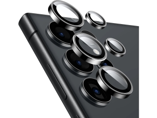Samsung Galaxy S24 Ultra Kameraschutz Glas mit Aluminiumrahmen