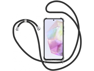 Samsung Galaxy A35 5G Handykette Necklace Hülle Gummi transparent