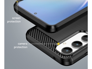 Samsung Galaxy A35 5G Carbon Gummi Hülle TPU Case schwarz