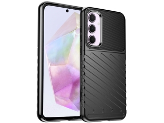 Samsung Galaxy A35 5G SpaceCase Stripes Impact-Resistant Hülle schwarz