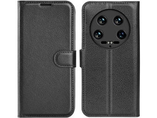 Xiaomi 14 Ultra Lederhülle Portemonnaie Karten Etui schwarz