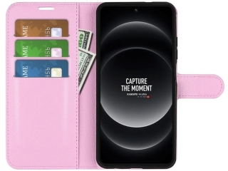 Xiaomi 14 Ultra Lederhülle Portemonnaie Karten Etui rosa