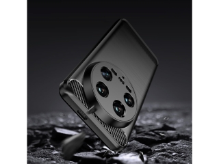 Xiaomi 14 Ultra Carbon Gummi Hülle TPU Case schwarz