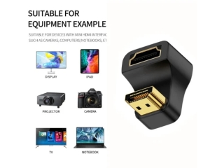HDMI auf HDMI 180 Grad Winkel U-Form nach unten Adapter