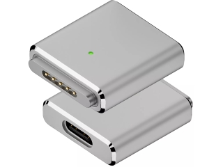 Magnetischer USB-C auf MagSafe 3 Adapter zu MacBook Air, Pro silber