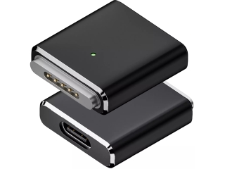 Magnetischer USB-C auf MagSafe 3 Adapter zu MacBook Air, Pro schwarz