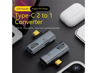 USB-C auf USB 3.2 Adapter links abgewinkelt 90 Grad (male/female)