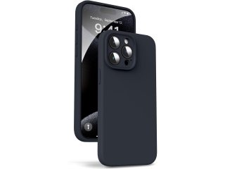Apple iPhone 15 Pro Liquid Silikon Case  Kameraschutz Hülle schwarz