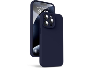 Apple iPhone 15 Pro Liquid Silikon Case  Kameraschutz Hülle navyblau