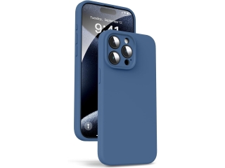 Apple iPhone 15 Pro Liquid Silikon Case  Kameraschutz Hülle petrolblau