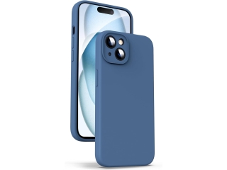 Apple iPhone 15 Plus Liquid Silikon Case  Kameraschutz Hülle petrol