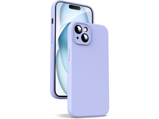 Apple iPhone 15 Plus Liquid Silikon Case  Kameraschutz Hülle lilac
