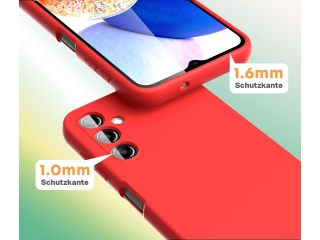 Samsung Galaxy A14 5G Liquid Silikon Case Hülle rot
