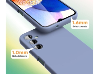 Samsung Galaxy A14 5G Liquid Silikon Case Hülle distant blue