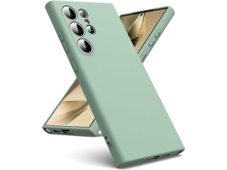 Samsung Galaxy S24 Ultra Liquid Silikon Case Hülle matcha green