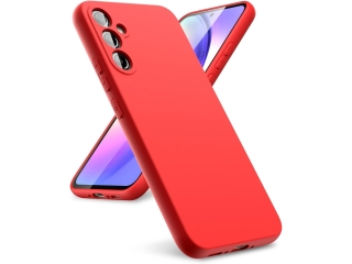 Samsung Galaxy A54 5G Liquid Silikon Case Hülle rot