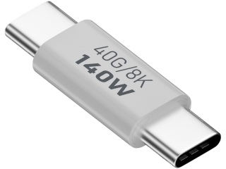 USB-C zu USB-C 3.1 Charge & Data Adapter 140W Kupplung 40 Gbit/s / 8K