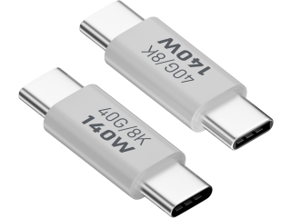USB-C zu USB-C 3.1 Charge & Data Adapter 140W Kupplung 40 Gbit/s / 8K