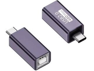 USB B 2.0 Buchse (female) auf USB C (male) Adapter 