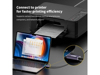 USB B 2.0 Buchse (female) auf USB C (male) Adapter 