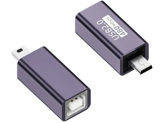 USB B 2.0 (female) Buchse auf Mini USB 2.0 (male) Adapter