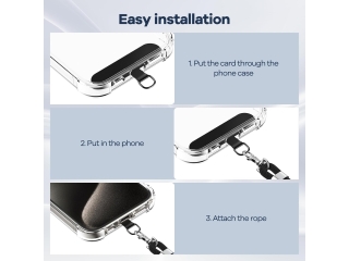 Universal Lanyard Necklace Handykette für Smartphone Hüllen schwarz