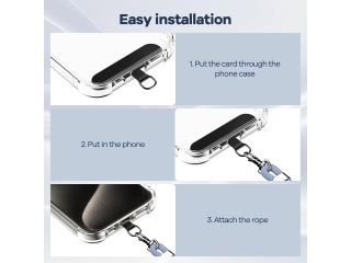 Universal Lanyard Necklace Handykette für Smartphone Hüllen hellblau