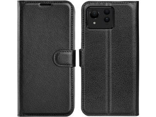 Asus Zenfone 11 Ultra Lederhülle Portemonnaie Karten Etui schwarz